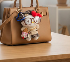 Hello Kitty Bag Charm – Plaid Hat, Knit Sweater, Glasses & Ice Cream Accessory