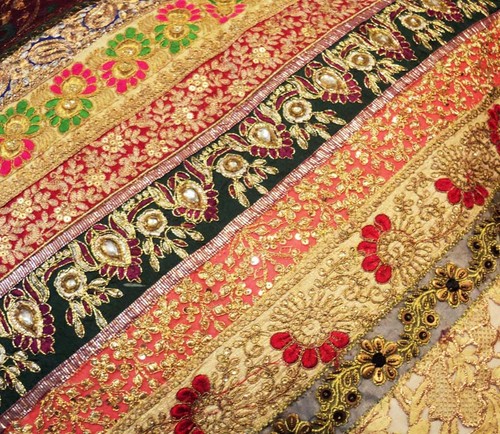 24" ANNIVERSARY GIFT VINTAGE SARI SEQUIN ACCENT FLOOR THROW CUSHION PILLOW COVER - Picture 6 of 8