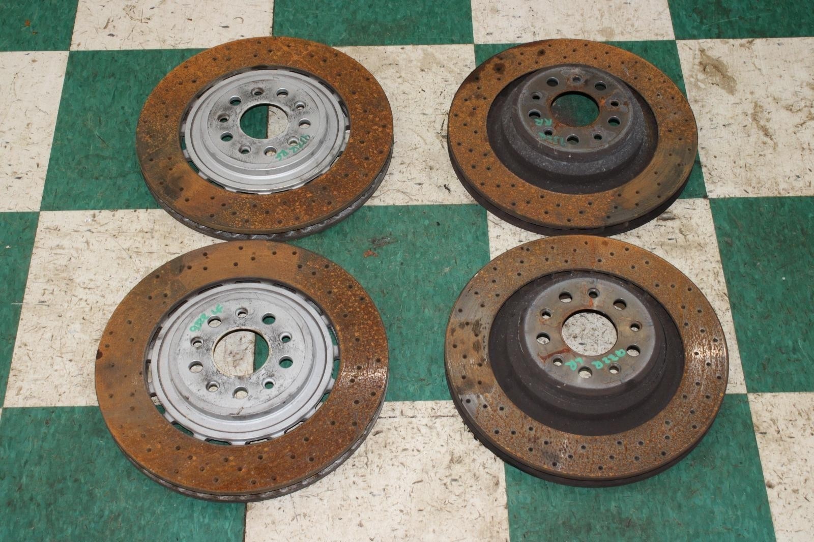 14-17 Ghibli 3.0L Driver Left LH Passenger Right RH Brake Rotors Set Of 4x OEM