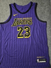 Nike LA LAKERS LeBron James City Edition Vapor Jersey Size XL 52