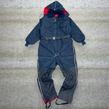 True Vintage 60s Golden Fleece Snowsuit Mens L Navy Blue Coveralls Quilt