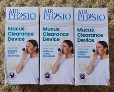 LOT of 3 - Air Physio Mucas Clearance Device - Helps with Asthma, COPD and More