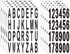 10 Sheet 3 Inch Mailbox Numbers and Letters Cut Classic Style Self-Adhesive Viny