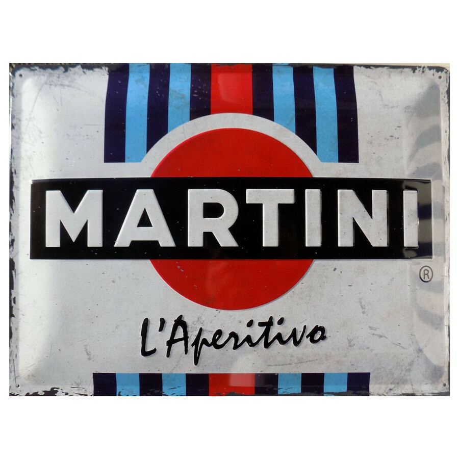 NOSTALGIC ART Cartello Grande latta 30x40cm Martini