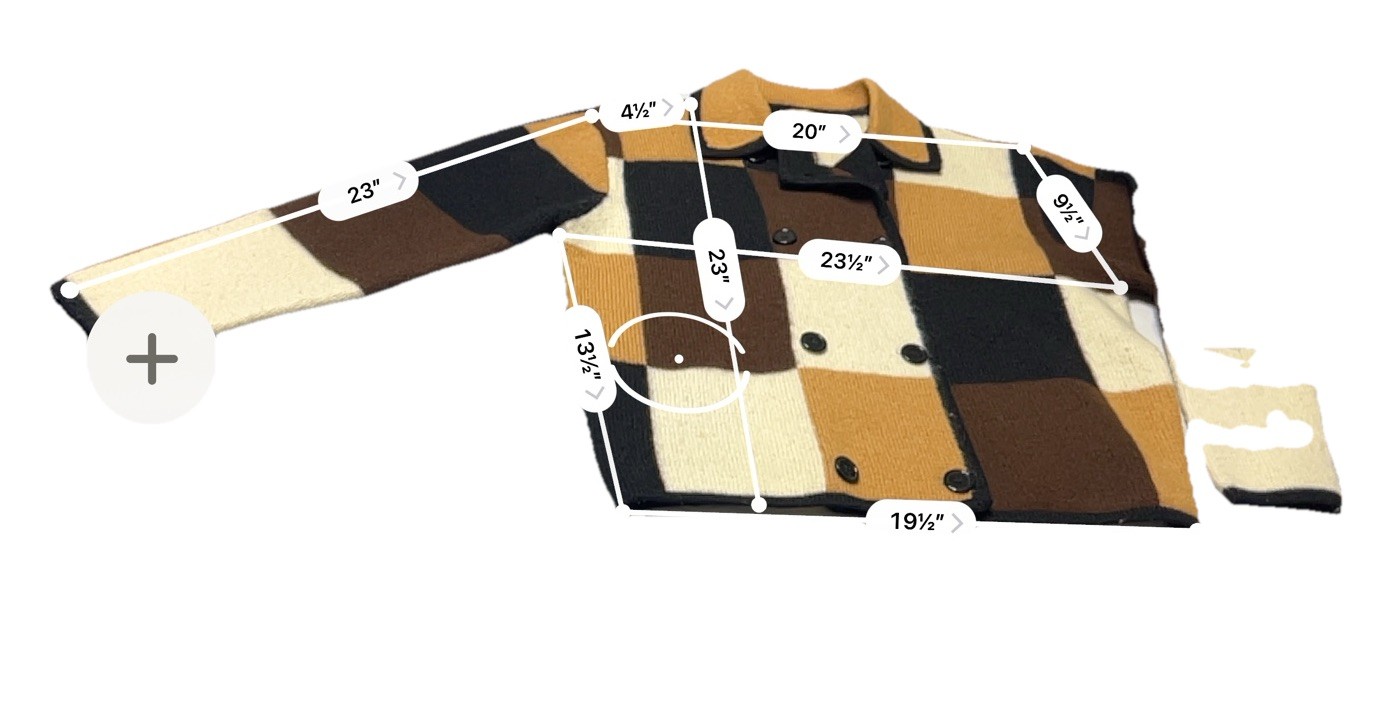 VTG Pickett & Smith Checkered Patchwork Cardigan … - image 13