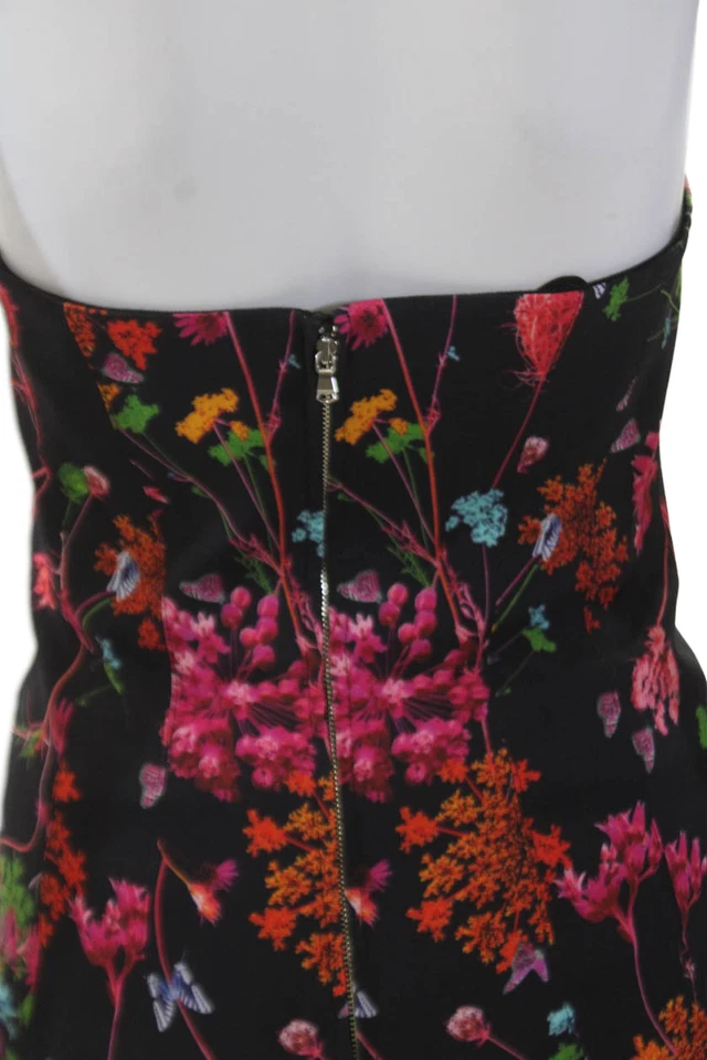 Blusa floral Prabal Gurung para mujer con cremallera trasera sin tirantes púrpura profundo talla múltiple 4 Foto 4 de 4