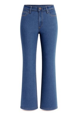 Bootcut- Stretch-Jeans Mid Waist Gr. 36 bis 54 Blau Damenjeans Hose Pants Neu