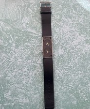 ACME Karim Rashid Black Leather Dual Dial Wri...