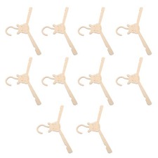 10 Pcs Wooden Baby Clothes Hangers Closet Organizers Animal Themed