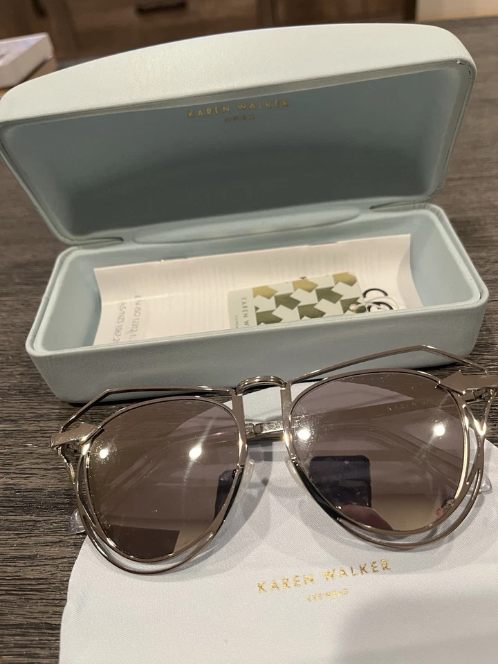 Gafas de sol Karen Walker plateadas para mujer Foto 3 de 4