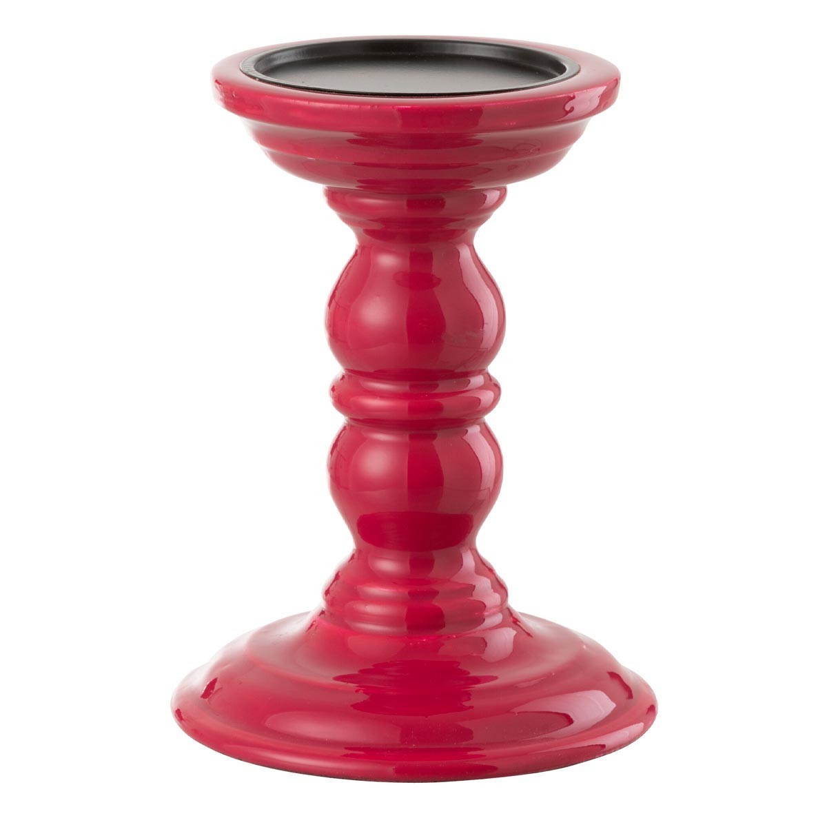 Bougeoir en bois 17cm stable avec protection thermique intégrée