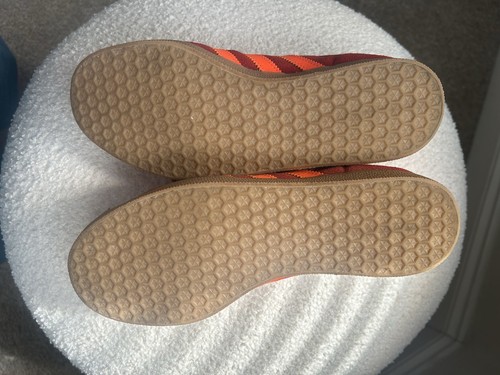 Adidas Gazelle Red and Solar Orange Trainers Size 4.5 - Picture 6 of 7