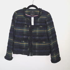 NWT J. CREW Tartan Plaid Lurex 'Going Out' Blazer Sz 6 Italian AE993 NEW