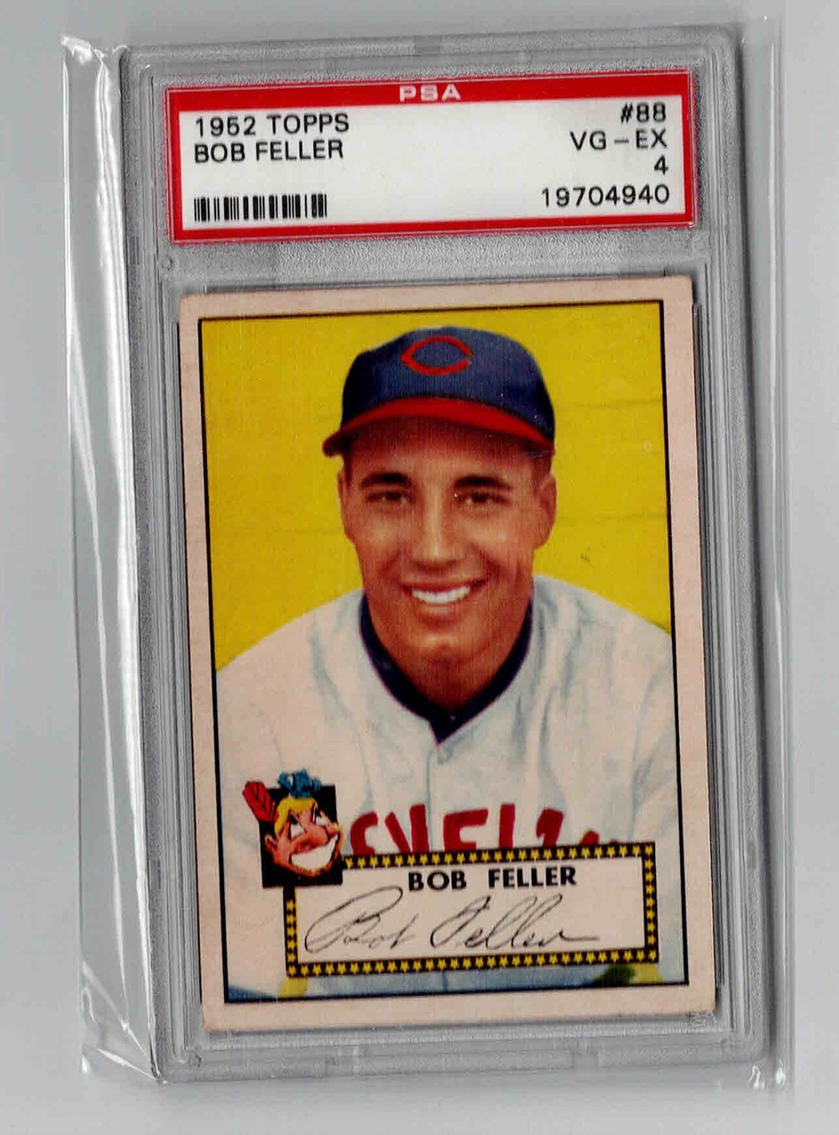 1952 Topps #88 Bob Feller Cleveland Indians PSA 4 VG-EX HOF