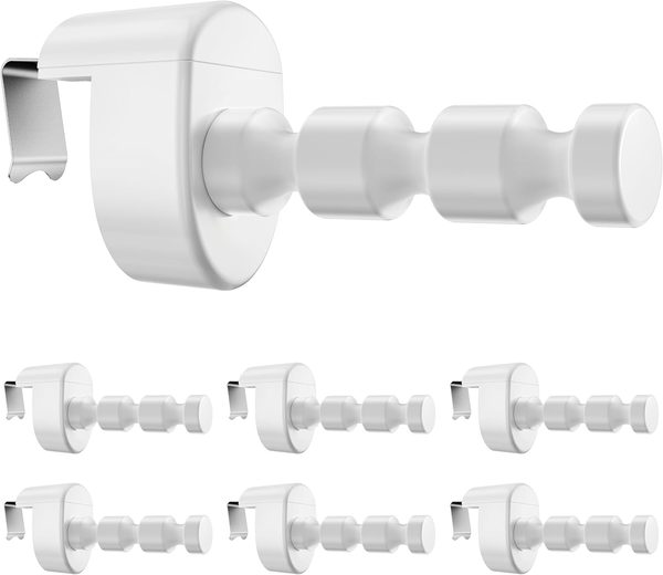 6Er Fensterhaken Zum EinhäNgen 10-27 Mm, Dekohaken Mit Distanzhalter, Weiß-image