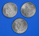 MORGAN SILVER DOLLARS  LOT OF 3  UNC  COMMON-DATE