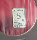 Letter "S" - 1 Gram .999 Fine Pure Silver Bullion Mini Square Bar Ingot Coin