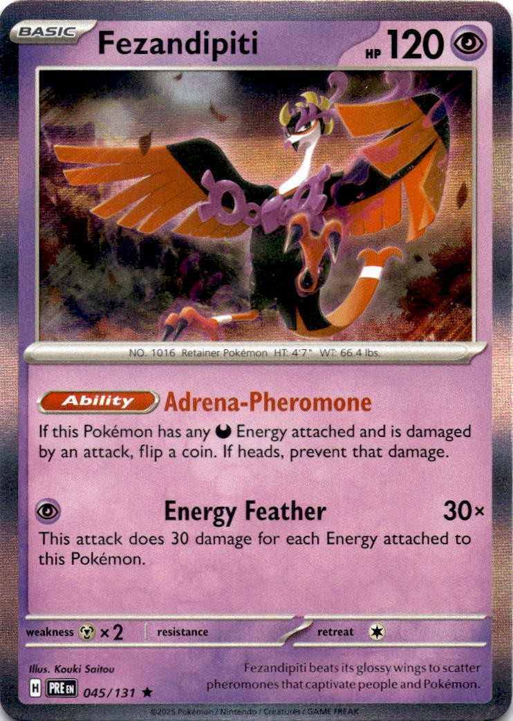 FEZANDIPITI 045/131/131 HOLO R SV: PRISMATIC EVOLUTIONS POKEMON HOLO LP