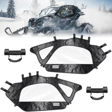 Soft Upper Doors Compatible with Can Am Maverick X3, Upper Windows Fit with Side