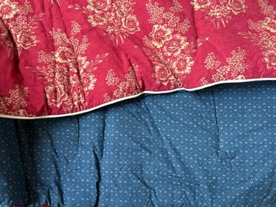 EUC! *RALPH Lauren CHAPS TELLURIDE Full Queen COMFORTER Red Blue