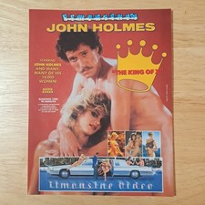 Rare Vintage John Holmes "The King Of X" 8.5x11" Video Ad Promo Slick Limousine