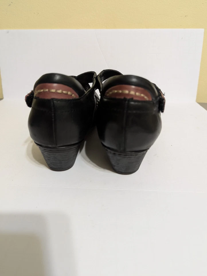 Zapatos cómodos Mary Jane Cobb Hill para mujer talla 7,5 con correas cruzadas, negros Foto 4 de 4