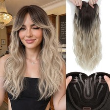 Hair Toppers for Women Human Hair Blend for Thinning Hair Topper HairPieces ...