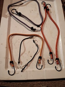 Elastic Tie Downs  6 Assorted Lengths New In   Tube