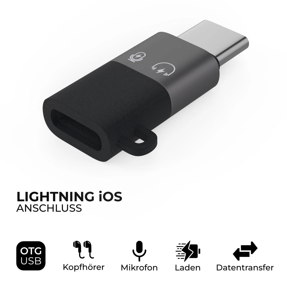 USB C auf iOS iPhone Adapter OTG USB-C Adapter Kopfhörer Mikrofon iPhone iPad - Bild 2 von 4