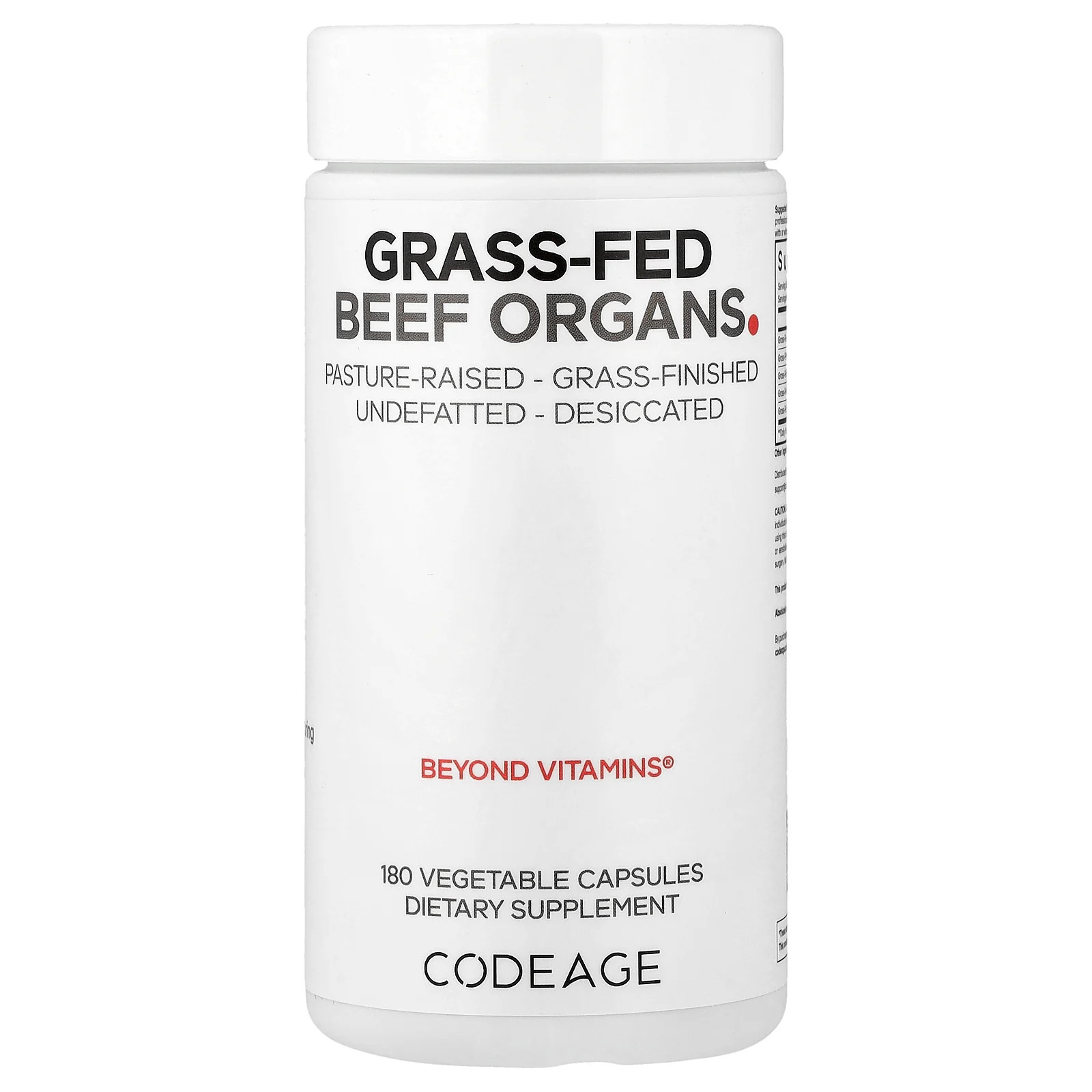 Grass-Fed Beef Organs 180 Vegetable Capsules 8090₽