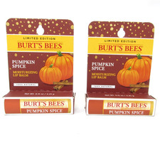 Burt's Bees Lot of 2 Pumpkin Spice Moisurizing Lip Balms Limited Edition NEW