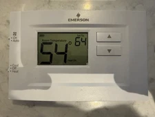 White Non Programmable Digital Thermostat Easy Install Battery Powered HVAC C...