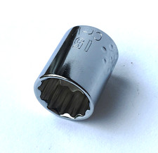 Image of 15mm Facom Expert 12 pt point bi-hex shallow socket 3/8" dr. drive tool E113838