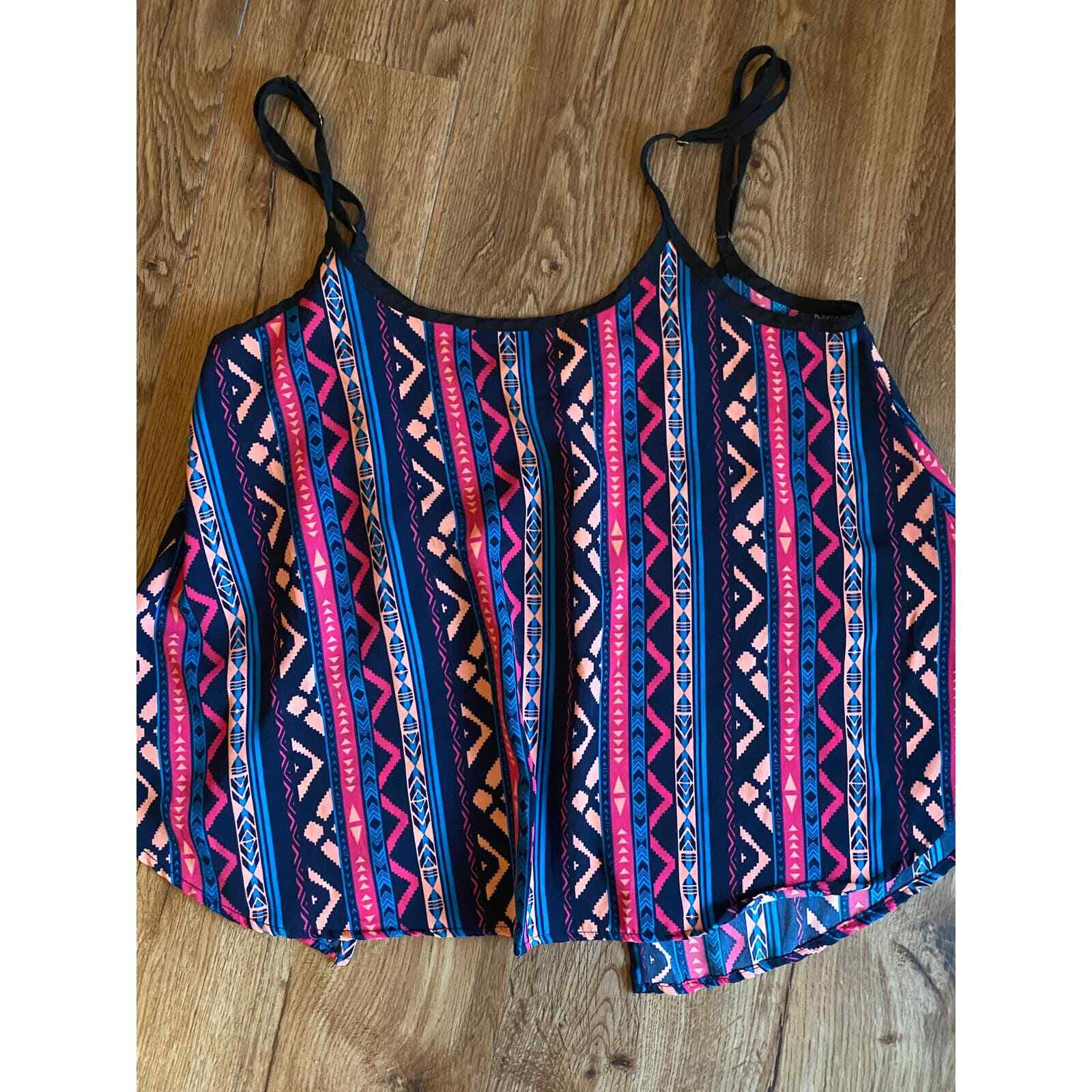 Vintage Dorothy Perkins Southwestern Style 90s Crop Top M 