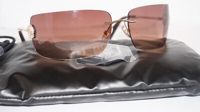 PHILLIPP PLEIN New Sunglasses Shield Gold Bing Brown SPP027 300Y 95 16 120