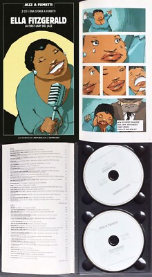 ELLA FITZGERALD 2 CDs + Comicbuch COMETTO STEG Sy Oliver Louis Armstrong BIO