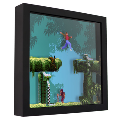 Flashback - 3D Shadow Box Frame (9'' x 9'') Gaming Art