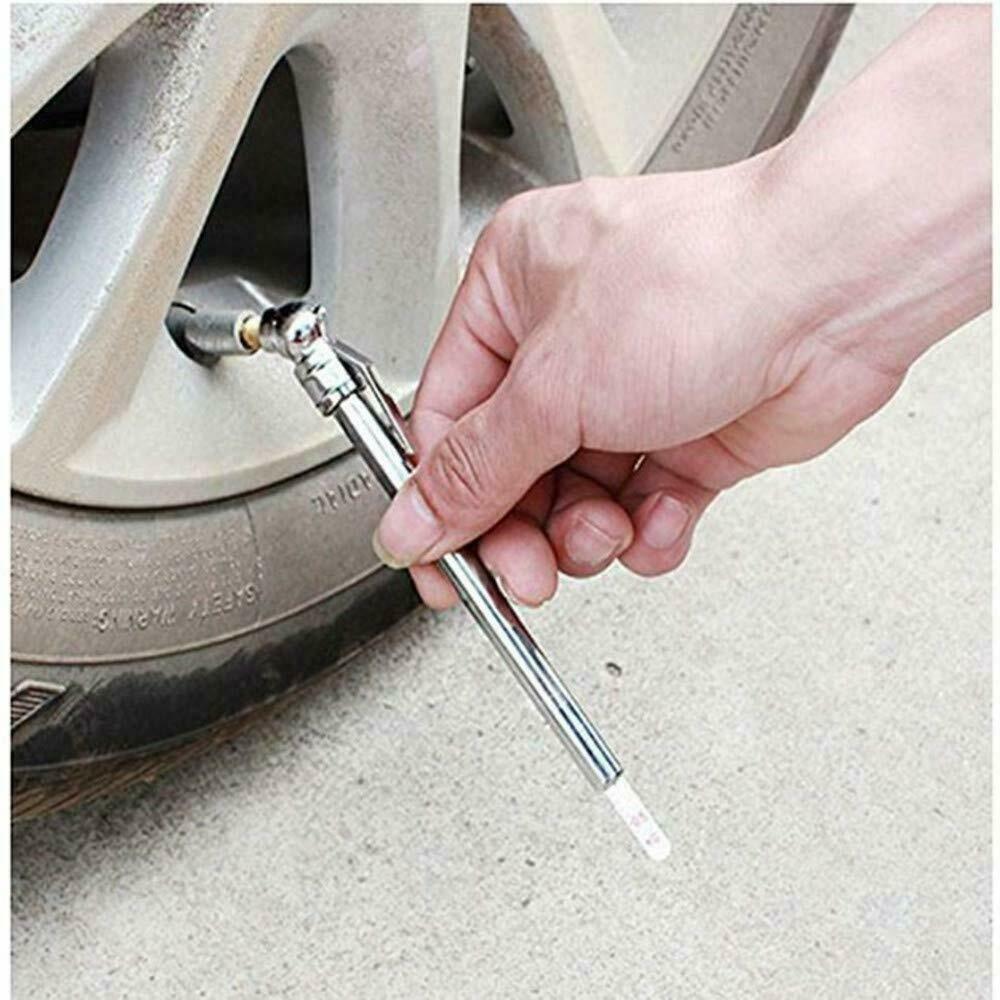 2 pc Tire Air Pressure Gauge 10-120 PSI Auto Car Truck Motorcycle Bike Tester