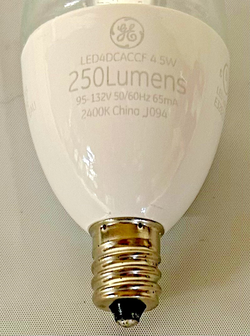 GE E12 Candelabra Bent Tip Led 25 Watt Equivalent Light Bulbs Lot Of 5 New