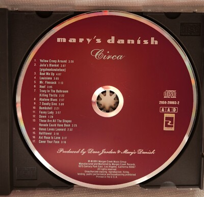Circa by Mary's Danish (CD, Jul-1991, Morgan Creek) CD Only, No