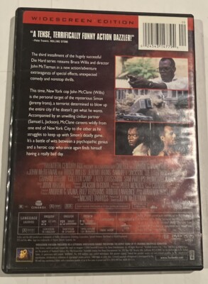 DieHard with aVengeance Widescreen DVD Bruce Willis-jeremy Irons