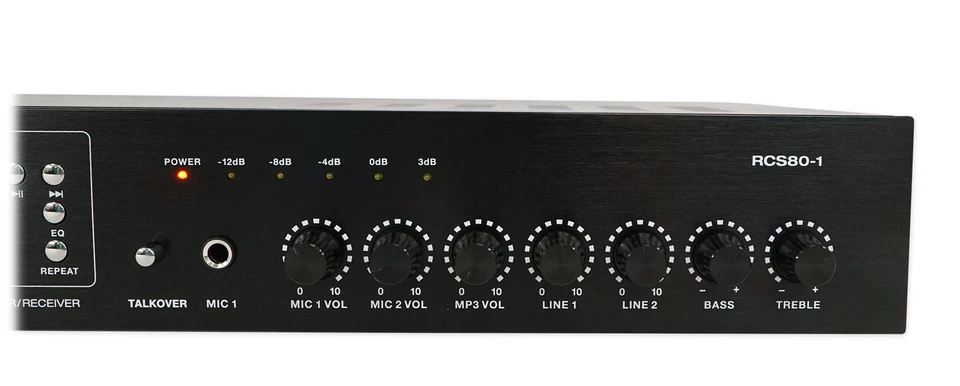 Rockville Commercial Restaurant Amp+(8) 6" White Ceiling Speakers+Wall Control - Image 4 of 4