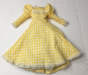 yellow and white checkered dress