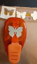 EK Success Medium Whale Lever Paper Punches Butterfly Flowers Lot of 3