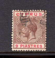 CYPRUS 1902/4 KING GEORGE V CROWN W/MARK CA VERY FINE USED