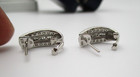 10K White Gold 72 Diamond 1/2 Hoop Earrings [E200] — photo 7