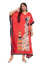 Women Kaftan Plus Size Long Dress Hippie Boho Loose Kimono Beach Maxi Caftan