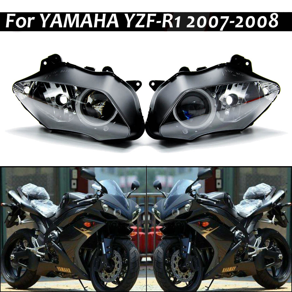 Left Right Headlight Headlamp Assembly Housing For Yamaha YZF-R1