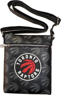 Toronto Raptors NBA Basketball Black Red Passport Satchel Tote Bag