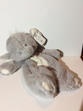 Baby GANZ Gray Elephant Lovey Security Blanket Plush Emerson Soft Flat A Pat NEW